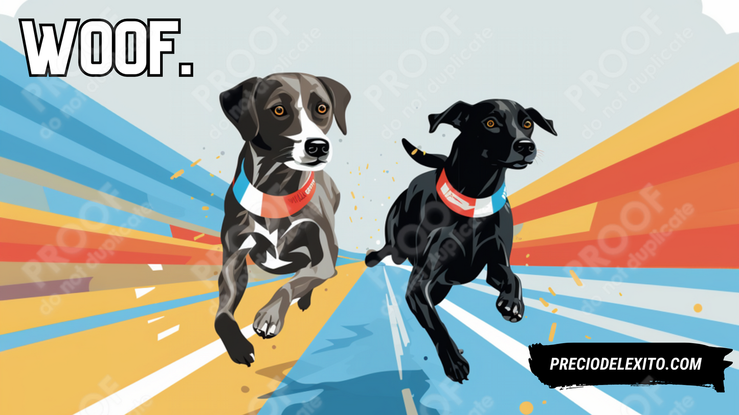 Wallpaper: Dos Perros Compiten En Las Olimpiadas