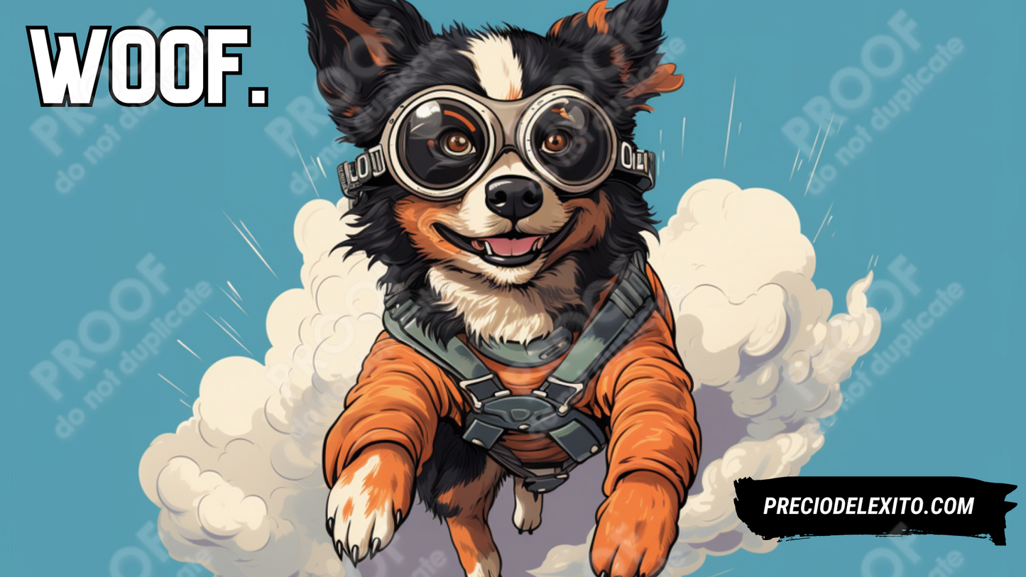 Wallpaper: Lindo Perro Paracaidista En La Nube