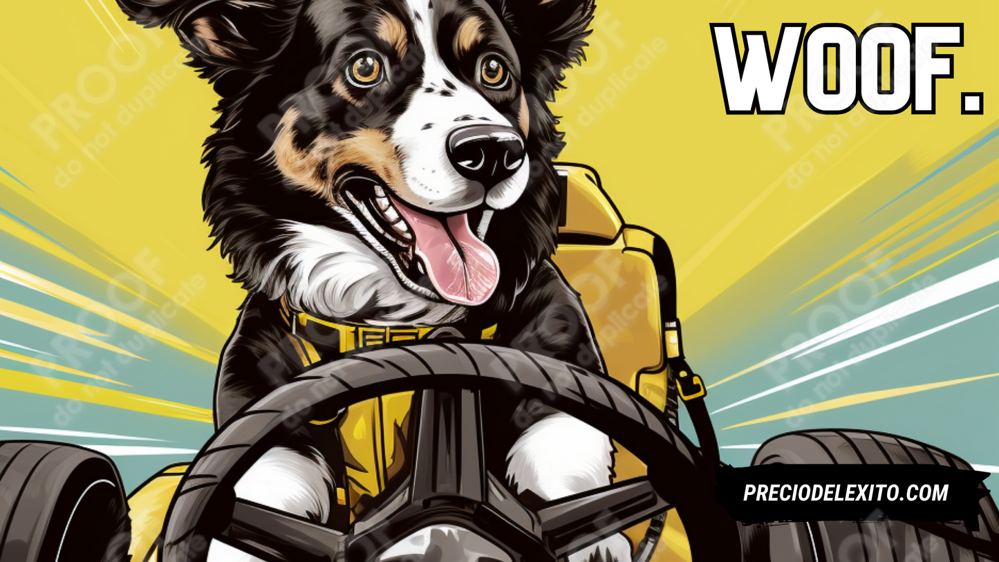 Wallpaper: Perro Vectorizado Al Volante