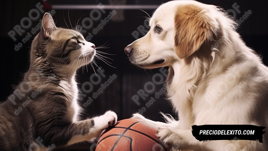 Wallpaper: Gato vs Perro En La Duela 2