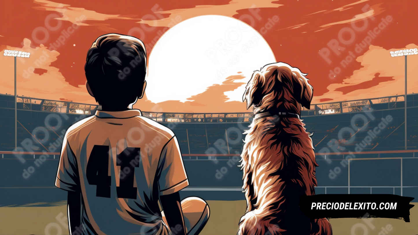 Wallpaper: Joven Sueña Con Beisbol Junto A Su Perro 2