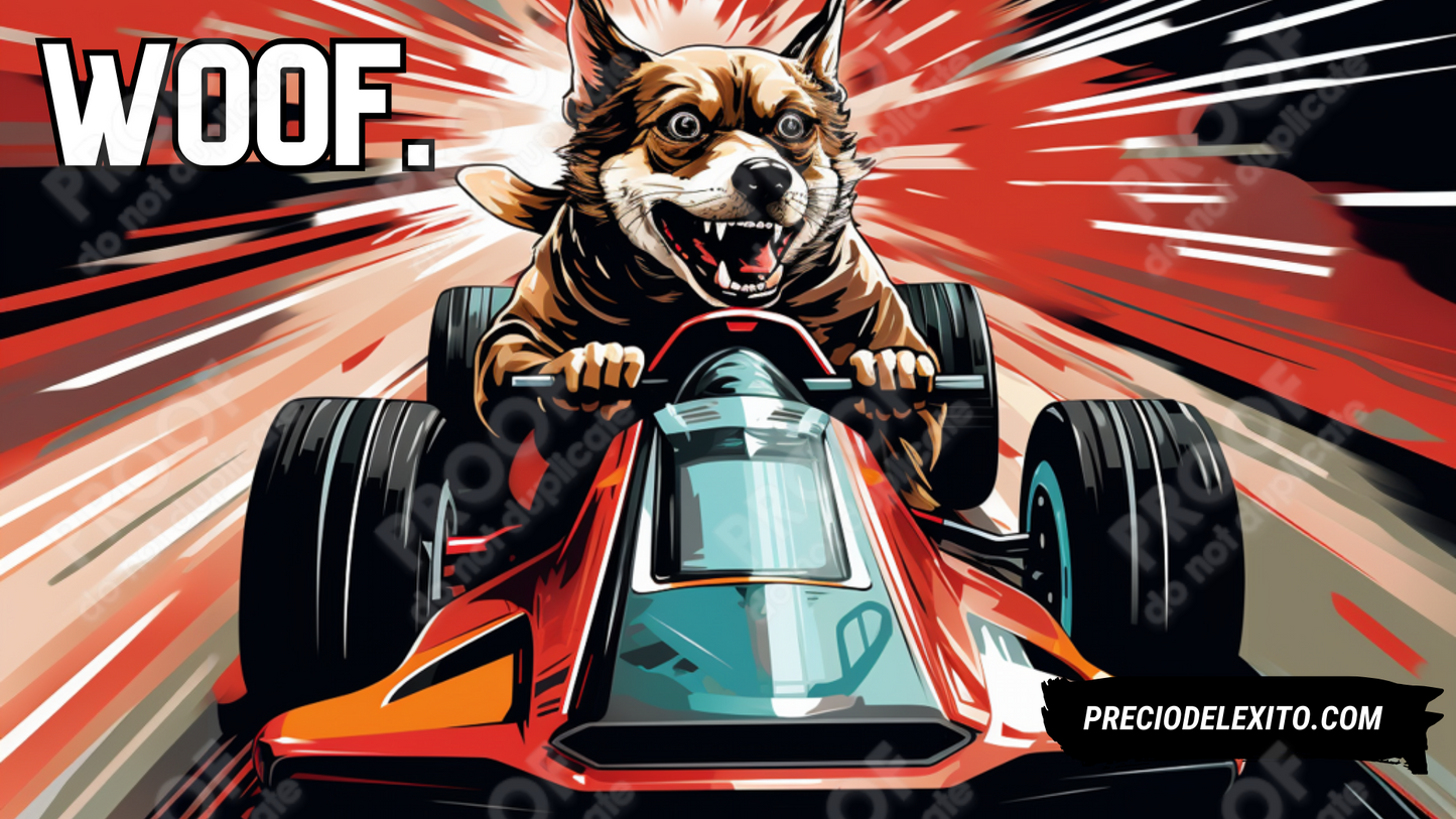 Wallpaper: Perro Loco Manejando a Velocidad De La Luz