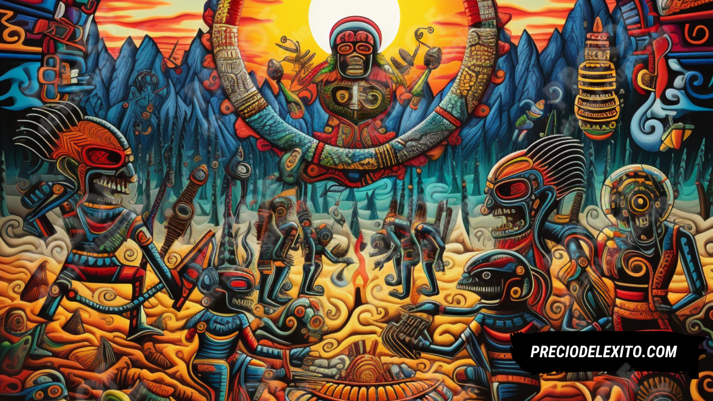 Wallpaper: Arte Surrealista Azteca